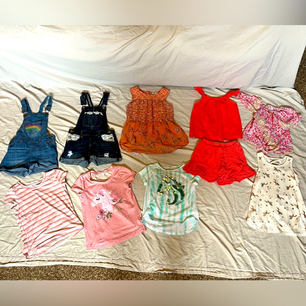 Lot of size 7 girls clothes.